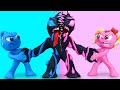 Blue vs pink battle who is the master of the pet monster  clay mixer friends funny animation