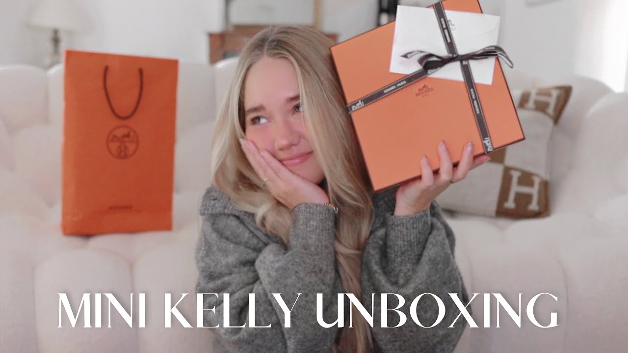 Unbox this Hermès Mini Kelly Ostrich with us 🪶 Can anybody guess this