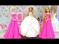 Barbie Wedding Day Morning Barbie Wedding Dress باربي فستان الزفاف Vestido de casamento para Barbie