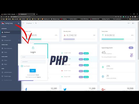 Demo Login and Register Dashboard PHP