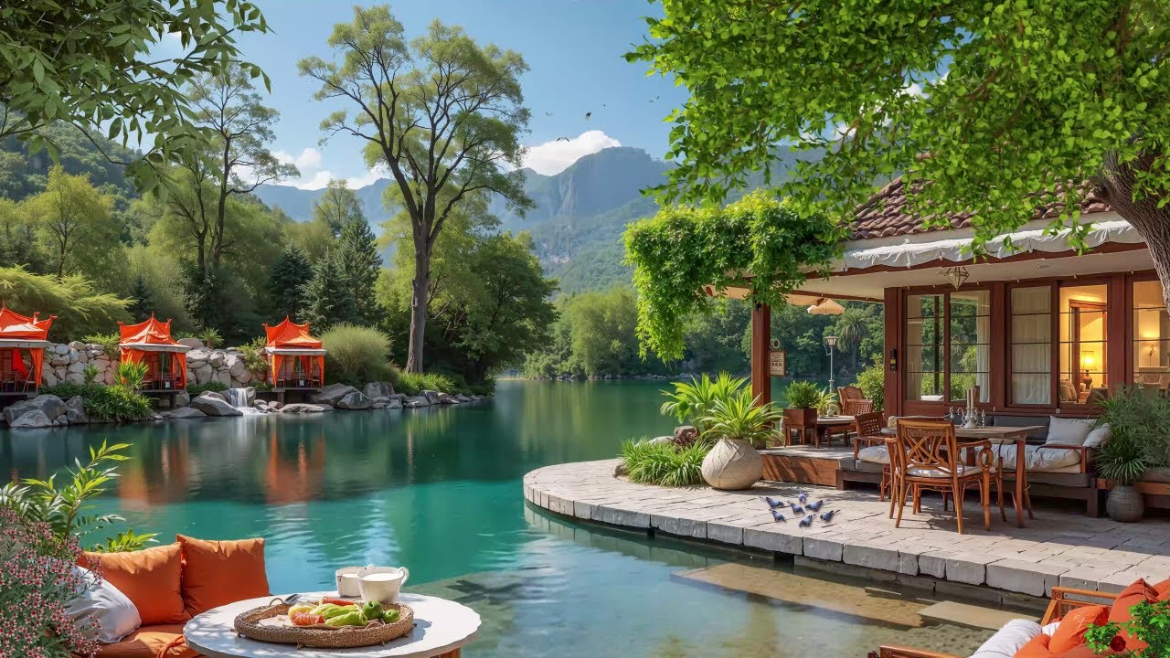 Summer Lake Escape & Happy Jazz 🌻 Relaxing Jazz Instrumental Music for Upbeat Your Moods