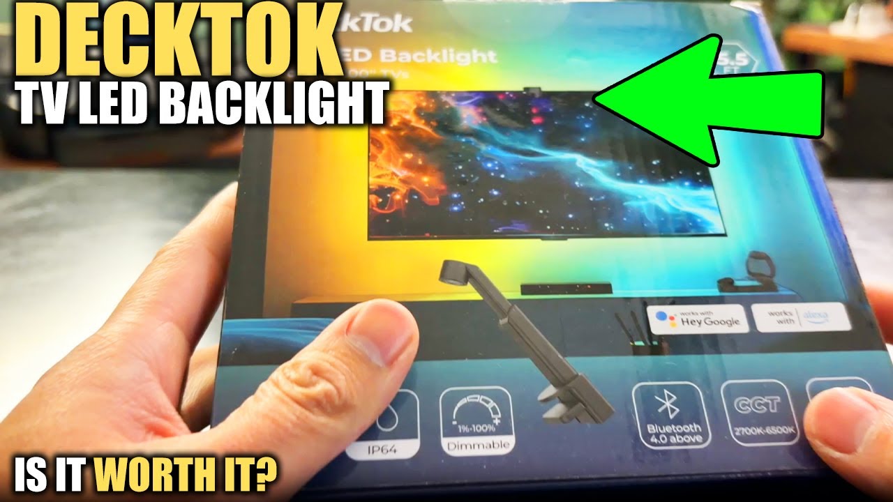 Я попробовал обзор светодиодной подсветки телевизора Decktok. Распаковка.