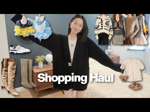 HAUL｜九月开箱📦 爸妈从国内给我带了一箱子｜秋冬服饰靴子｜主打休闲舒适 🍂☁️