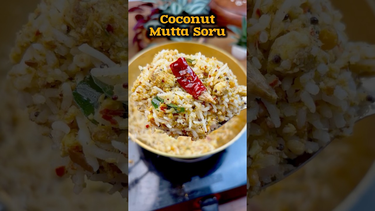 தேங்காய் முட்டை சோறு👌😋| Coconut Egg Rice recipe 😋👌 #shorts #egg #coconut