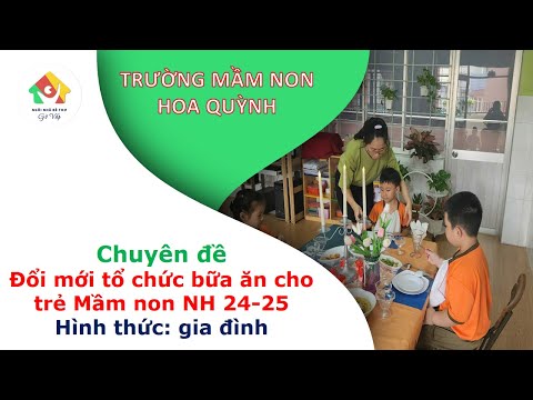 Chuyên đề đổi mới tổ chức bữa ăn cho trẻ Mầm non NH 24-25. Hình thức: gia đình
