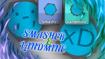 RAMMING PLAYERS using SMASHER and LANDMINE!! | Mobile Diep.io Gameplay by MiniMoon