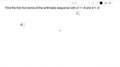 Find the first five terms of an arithmetic sequence