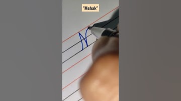 "Mehak" name in cursive handwriting #calligraphy #names #cursivewriting #shorts #cursive #learn #art