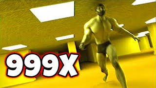 Gigachad finds you in the backrooms (Found Footage) but 999x speed meme