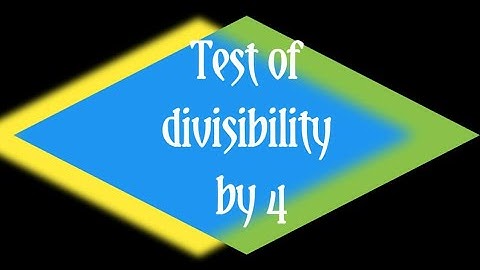 Test of divisibility by 4 || Divisibility test without long division ||