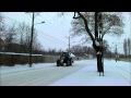 Trams in the snow in Szeged - Villamosok Szegeden - Straßenbahn