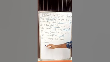 Rule Review -  Error based questions on NOUN