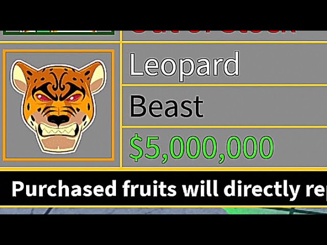 Leopard Fruit Was Finally On Blox Fruit Stock