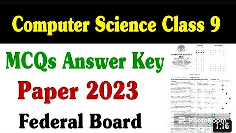 Computer 9th MCQs Answer Key Fbise Exams|9th Computer MCQs Solution Computer Mcqs Key Class 9 Today