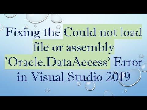 Fixing the Could not load file or assembly 'Oracle.DataAccess' Error in Visual Studio 2019