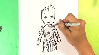 Cómo Dibujar Yo Soy Groot