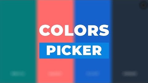 Amazing Colors Picker Using HTML CSS & JQuery