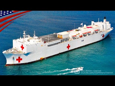 世界最大の病院船マーシーの内部映像(米海軍) ベッド1,000床･手術室12室･CTスキャン