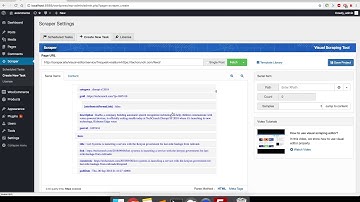 Scraper RSS and XML feed scraping method