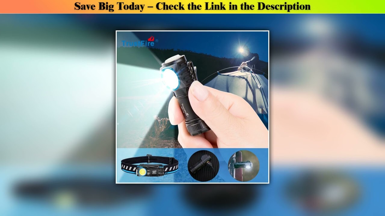 Deal TrustFire-linterna frontal LED MC12 EDC, potente linterna frontal magnética recargable de 1000