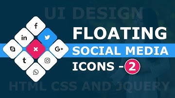 Social Media Sharing Button UI Design 2 - Floating Social Media Icons Using Html CSS And Javascript