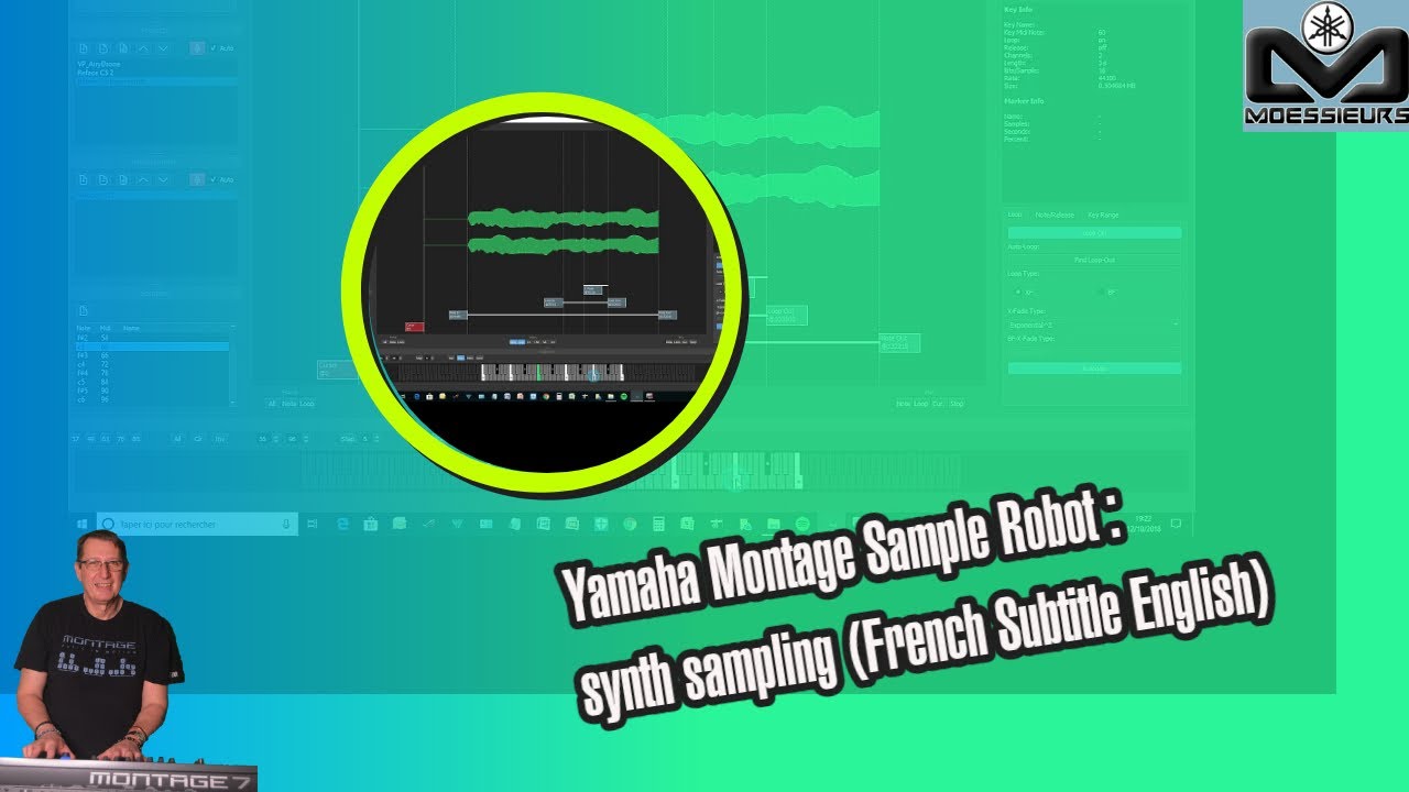 Yamaha Montage Sample Robot : synth sampling (French Subtitle English)