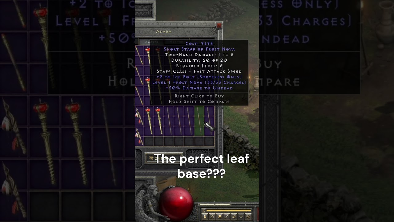 Good base for 'Leaf' Runeword?  