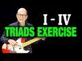 Triads lesson: I - IV exercise in 3 keys