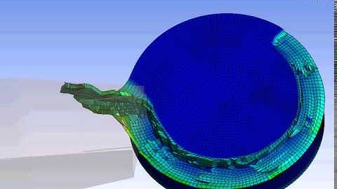 Ansys Workbench explicit dynamics turning in circumferential direction of AlSi 1045 bolt example 8