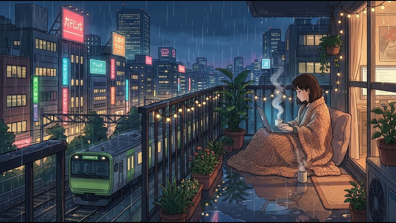 Chill rain and lo-fi / Lo-fi for study, work and relaxing (rain sounds)