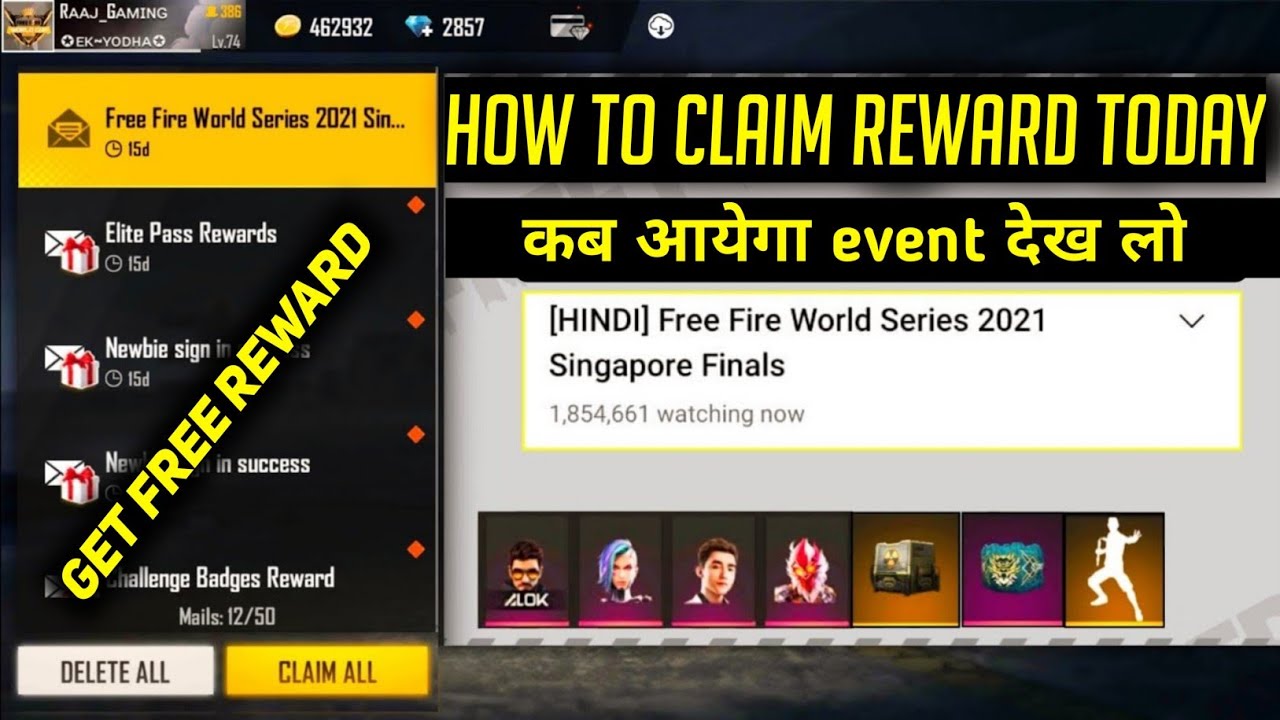 FFWS Final Reward Event Free Fire | Today Redeem Code Free Fire | FF New Redeem Code