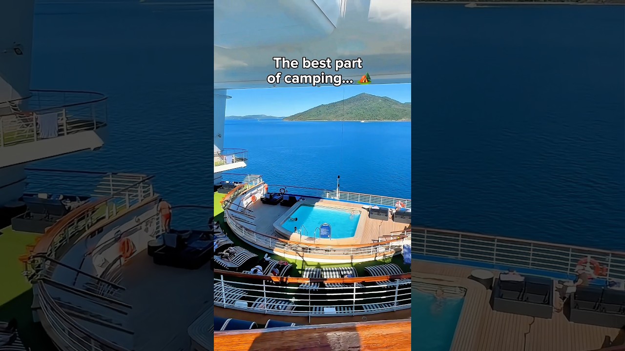 Camping… but make it cruise life 💦No filter needed for this one 😅 #cruise