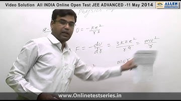 JEE Advanced 2014 All India Online Open Test Solutions Physics Paper II  Q 18,19,20