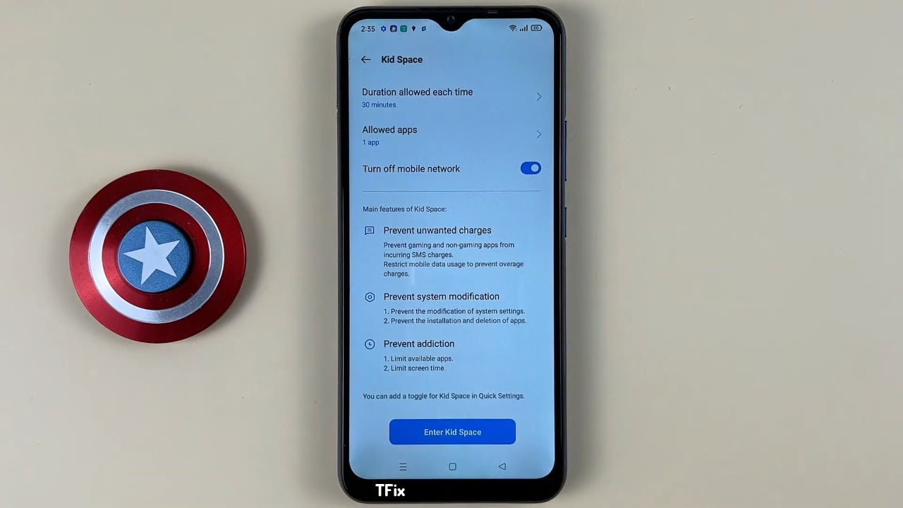 Kid Space on Realme C15 Android 11