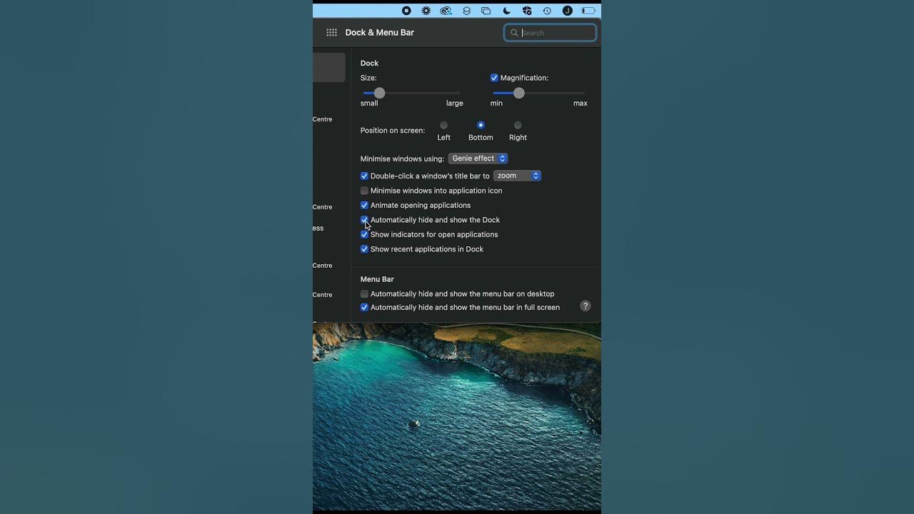 Hide dock on mac youtube