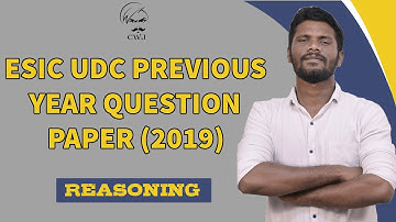 ESIC UDC PREVIOUS YEAR QUESTION PAPER (2019) | IVALO EASY