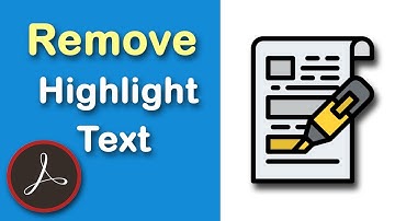 How to Remove Highlight from pdf using Adobe Acrobat Pro DC