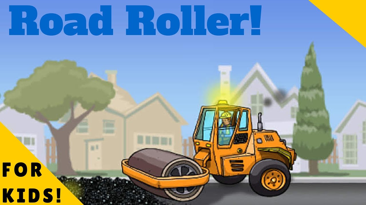 Road Roller Crushing Gravel l For Kids
