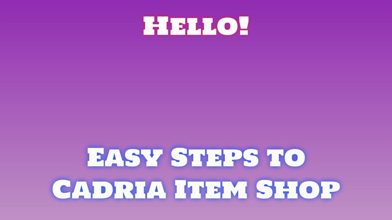 Cadria Item Shop CHEAT CODES DOWNLOAD FREE ✅AIM ✅WALLHACK ✅HACK