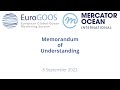 Memorandum of understanding eurogoos  mercator ocean international  8 sept 2022