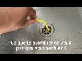 Placez une paille dans le drain de lvier et vous serez surpris  astuce de plombier