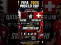 Qatar 🇶🇦 And Switzerland 🇨🇭 Match Prediction ➡️ Switzerland 🇨🇭 By 1-2 In Fifa World Cup Match 2026