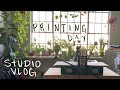 Art studio vlog 05  block printing printmaking process