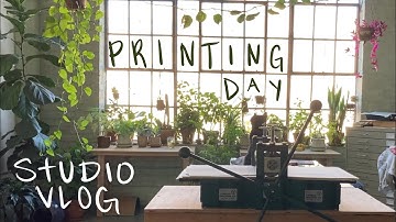 ART STUDIO vlog 05 | Block Printing, Printmaking Process