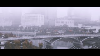 2021 Downtown Columbus Foggy Morning 4K Drone Footage by Eric Clinton Licensed Part 107 Pilot