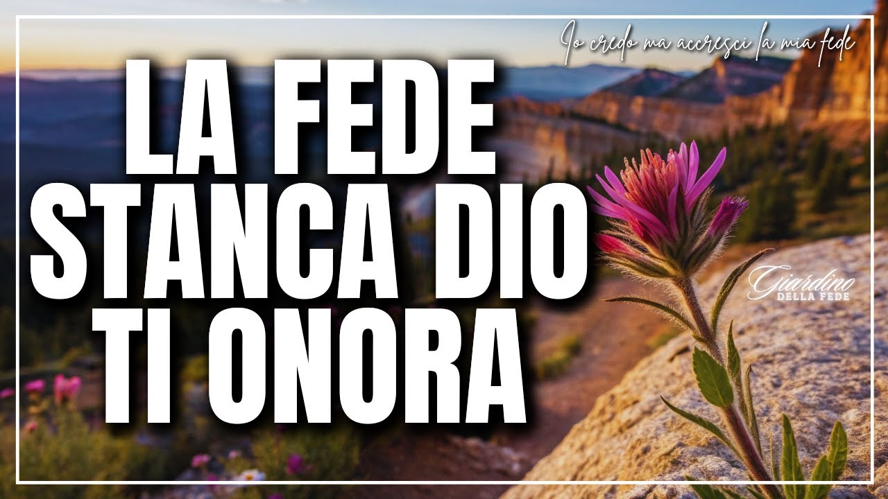 La fede stanca fa male al petto, ma Dio la onora con un grande miracolo.