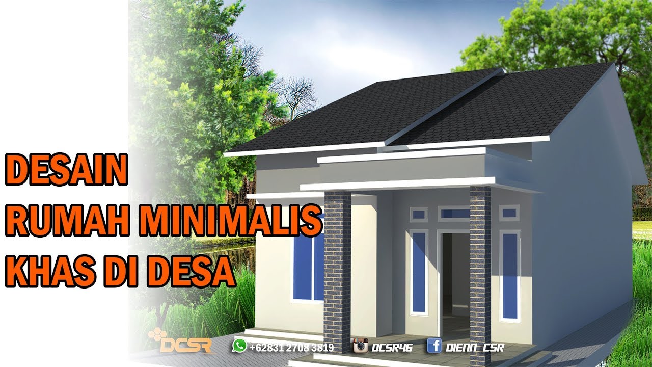 Desain Rumah Sederhana Khas Rumah Di Kampung Menggunakan Google Sketchup YouTube