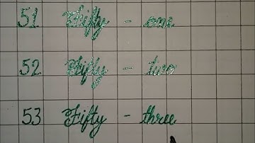 Cursive writing number names 51 to 60 (part -6) | cursive writing practice | beginners