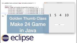 Making a 24 game with Java classes JFrame, JLabel and JButton