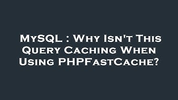 MySQL : Why Isn